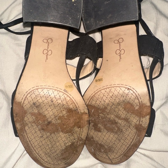 Jessica Simpson Black Block Heel Sandals - Picture 4 of 4